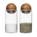 Oval Oak Salt & Pepper Shakers